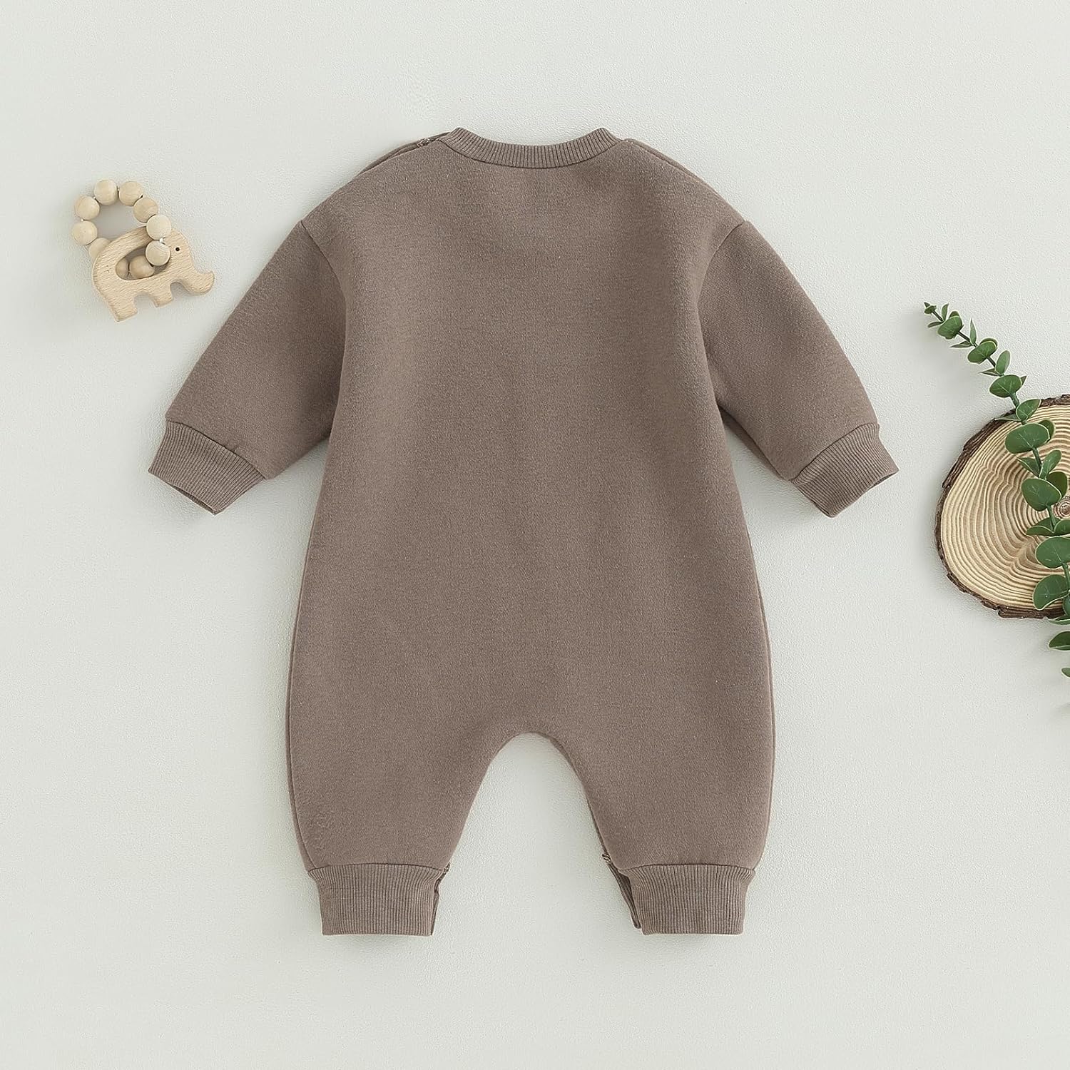 Polinkety Newborn Baby Boy Fall Romper Onesie Little Dude Embroidery Long Sleeve Footless Jumpsuit Winter Outfit Clothes - Image 3